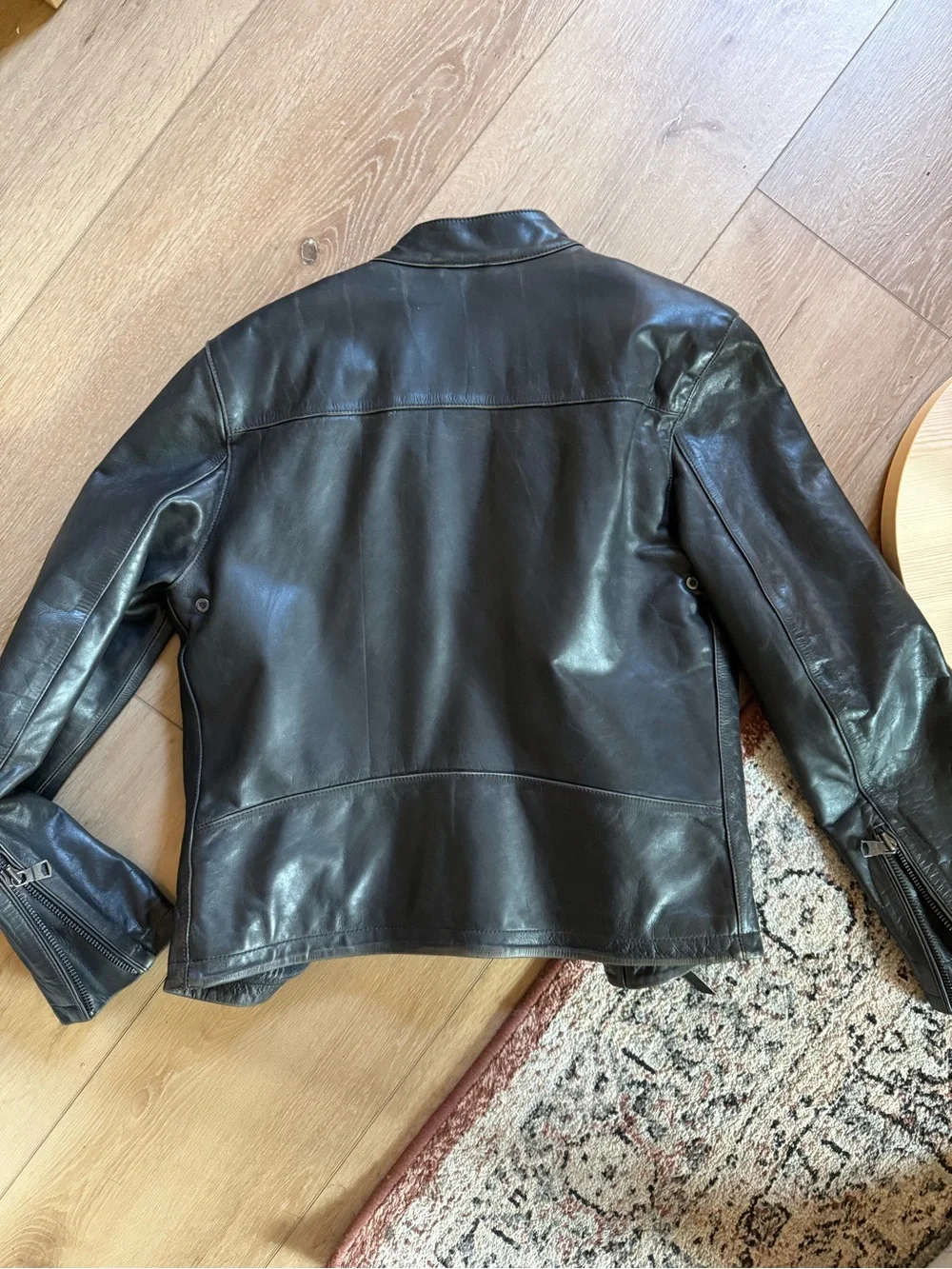 Banana Republic Men's Black Leather Moto Jacket